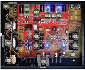 Pann Audio Accessories Geysirs & Maskhals use cases on a typical preamplifier circuitry board PCB
